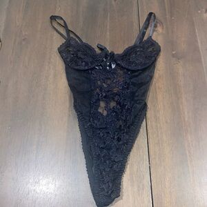 The Pleasure Company all black bodysuit